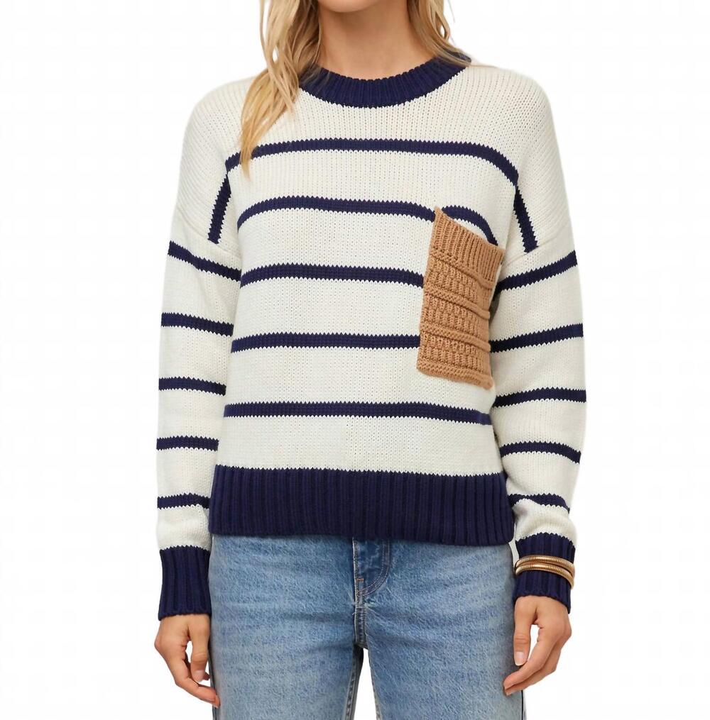 NEW FIFTEEN TWENTY lucia crewneck sweater in multi